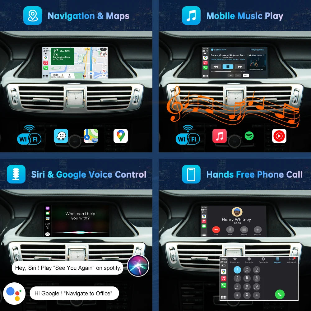 Road Top Wireless CarPlay Decoder Android Auto for Mercedes Benz CLS W218 NTG4.5 4.7 2011- | AUTOKITSHOP