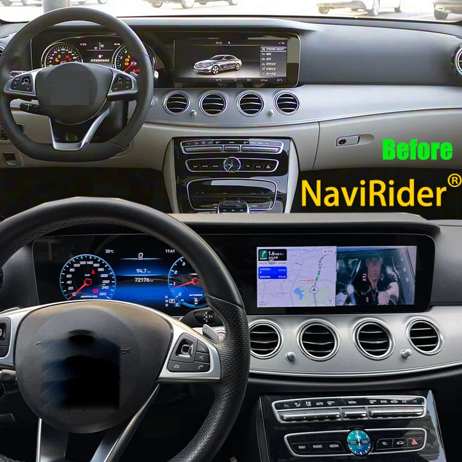Full LCD Dual Screen Carplay For Mercedes-Benz E Class W213 2017-2023 Car Radio Android GP | AUTOKITSHOP