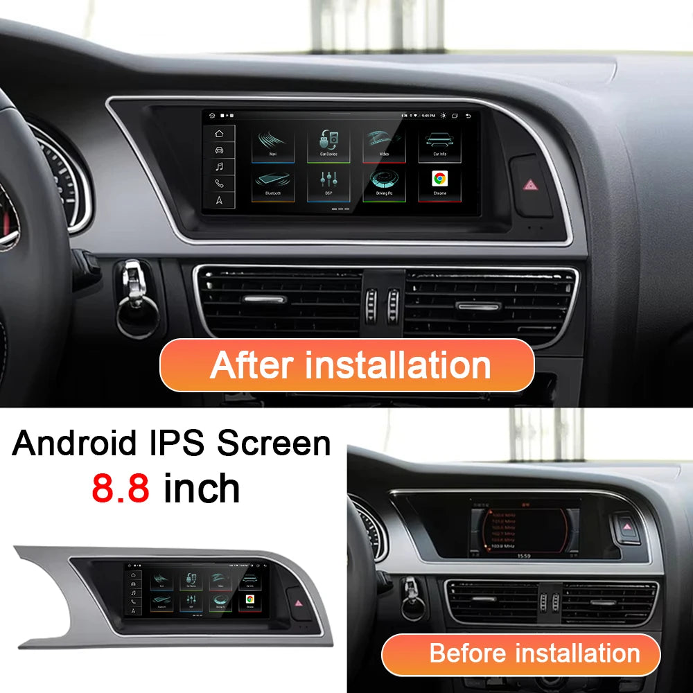 8.8inch Car Multimedia Player Stereo For Audi A5 2009 2010 2011 2012 2013 -2016 Android 14