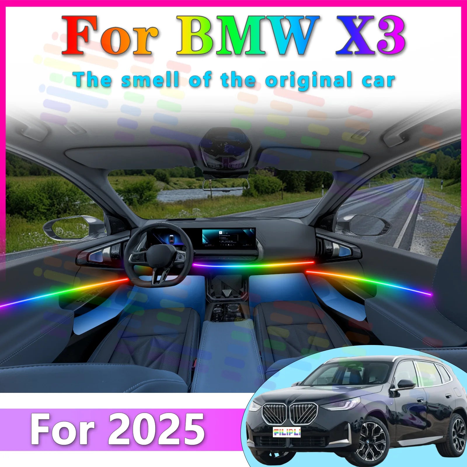RGB - Ambient Light - for BMW G45 X3 - App Control - Car Interior Lighting | AUTOKITSHOP