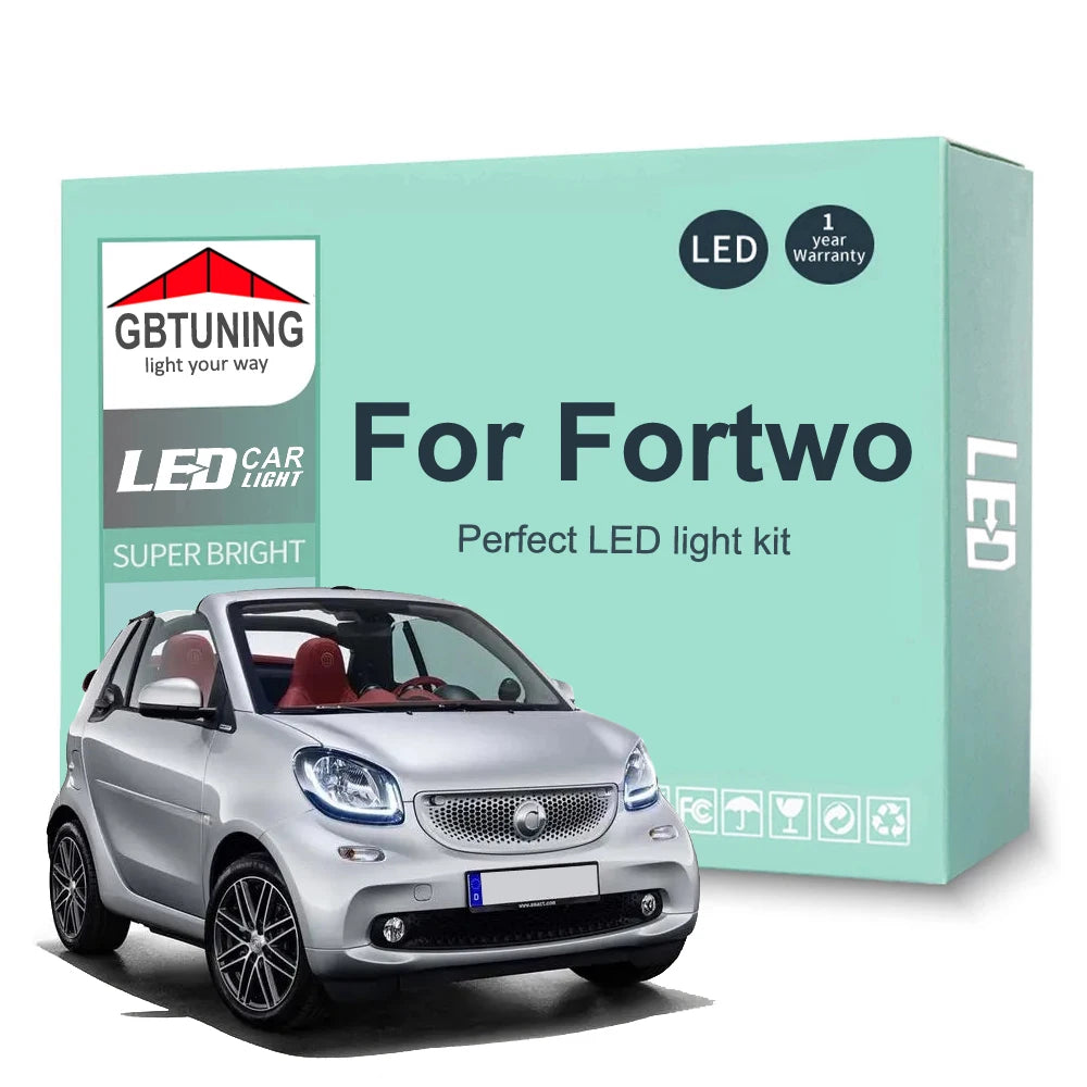 LED Interior Light Kit for Smart Fortwo 450 451 453 2004-2018 - Canbus Dome Map Door Trunk Bulbs | AUTOKITSHOP