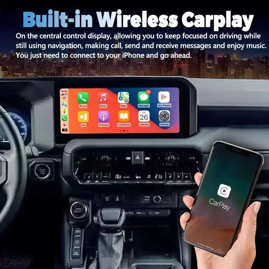 For Toyota Prado LC250 Low-end Upgrade To High-end 2023 2024 Auto Car Radio GPS Navigation