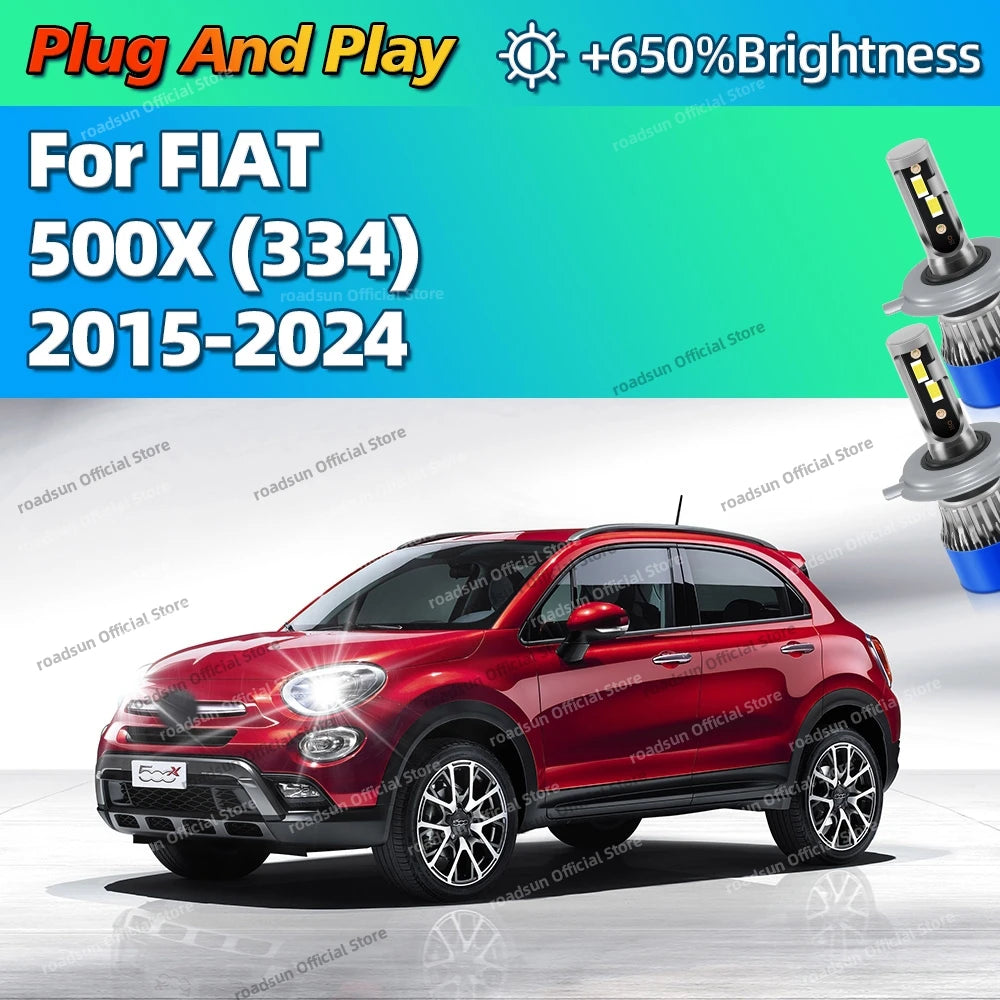 H4 LED Bulb Turbo Headlight 30000LM Powerful Best Car Lamp For FIAT 500X 334 2015-2024 201