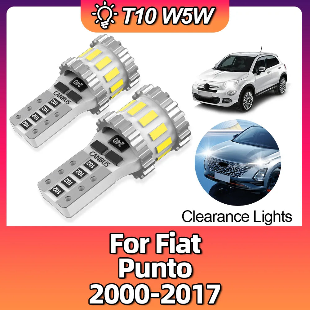 T10 Canbus W5W Led Bulbs Clearance Lights For Fiat Punto 2000 2001 2002 2003 2004 2005 200