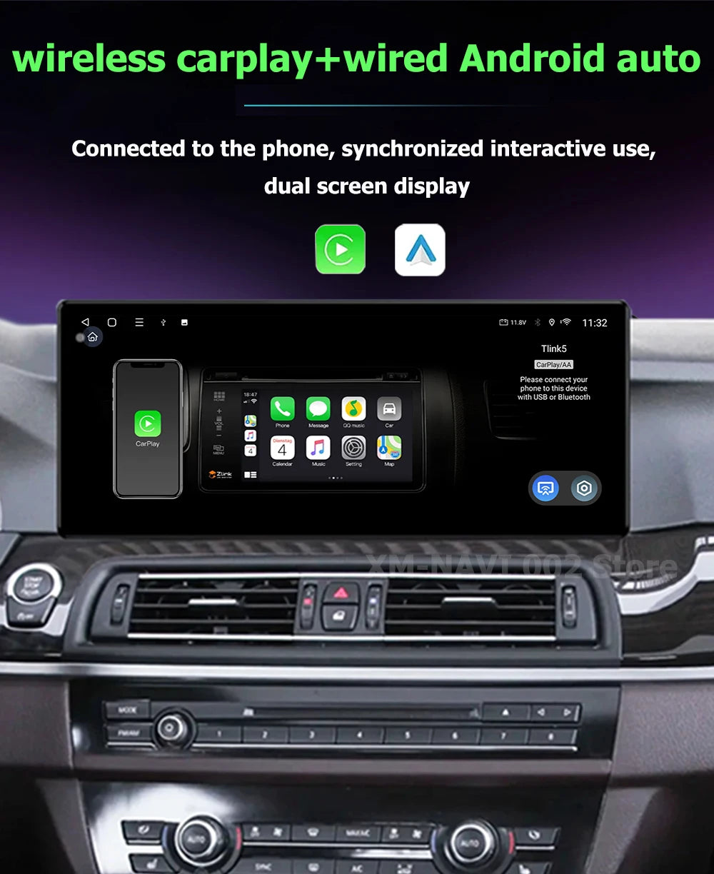 Android 16 Auto Carplay For BMW 3/4 series F30 F31 F32 F33 F34 F36 2013-2019 Car Multimedi