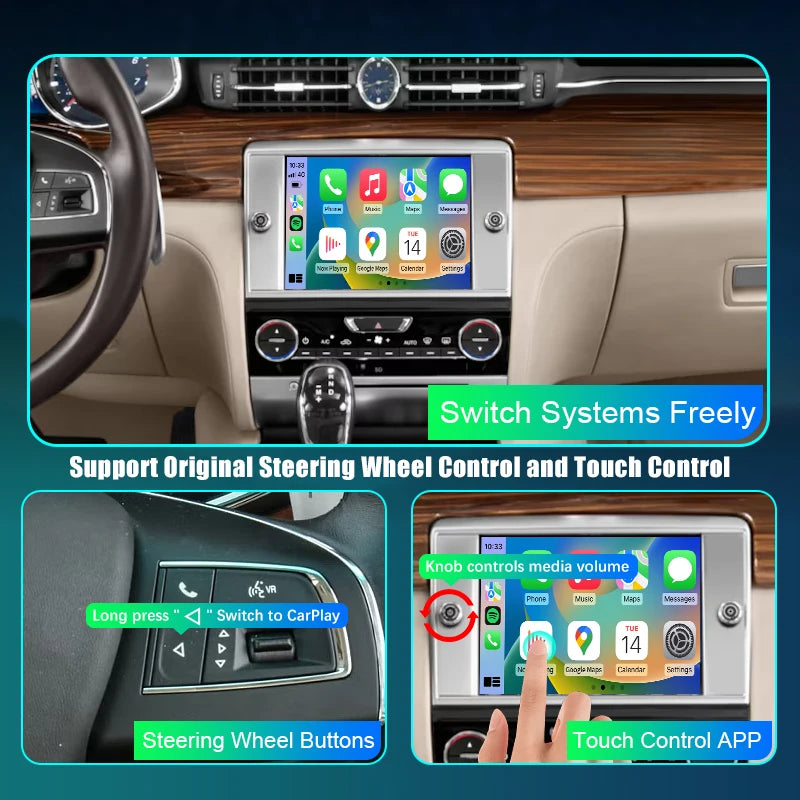 Newest Wireless Carplay Interface for Maserati Quattroporte 2013-2015 Android Auto Mirror-