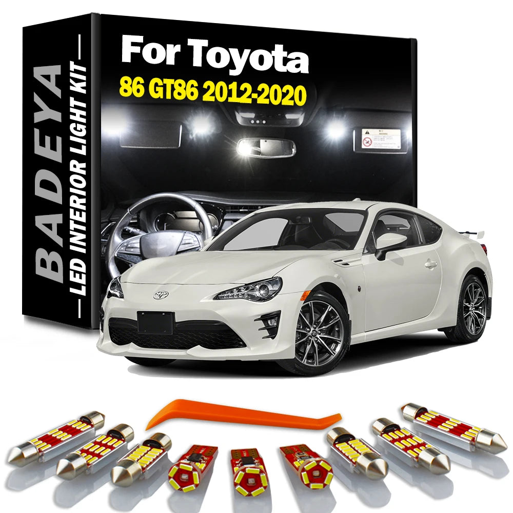 BADEYA 11Pcs LED Interior Door Reading Trunk Light Kit For Toyota 86 GT86 2012 - 2015 2016