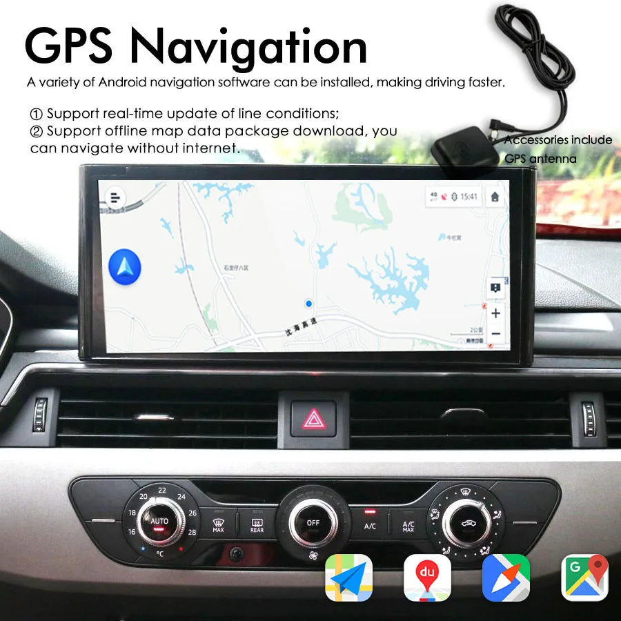 12.3 inch Android 14 Car Radio For Audi A4 A5 Q5 B9 2016-2025 auto multimedia video player