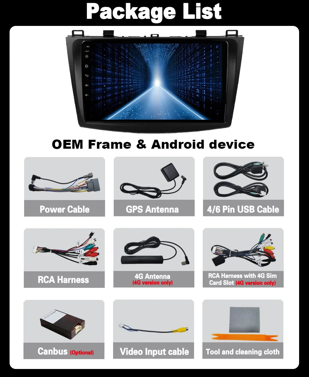 For Mazda 3 II For Mazda3 BL 2009 - 2013 Android15 Carplay Auto 4G+WIFI GPS Car Radio Navi