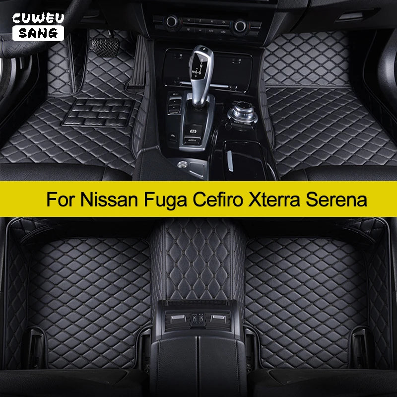 CUWEUSANG Custom Car Floor Mats For Nissan Fuga Cefiro Xterra Serena Auto Carpets Foot Coc | AUTOKITSHOP