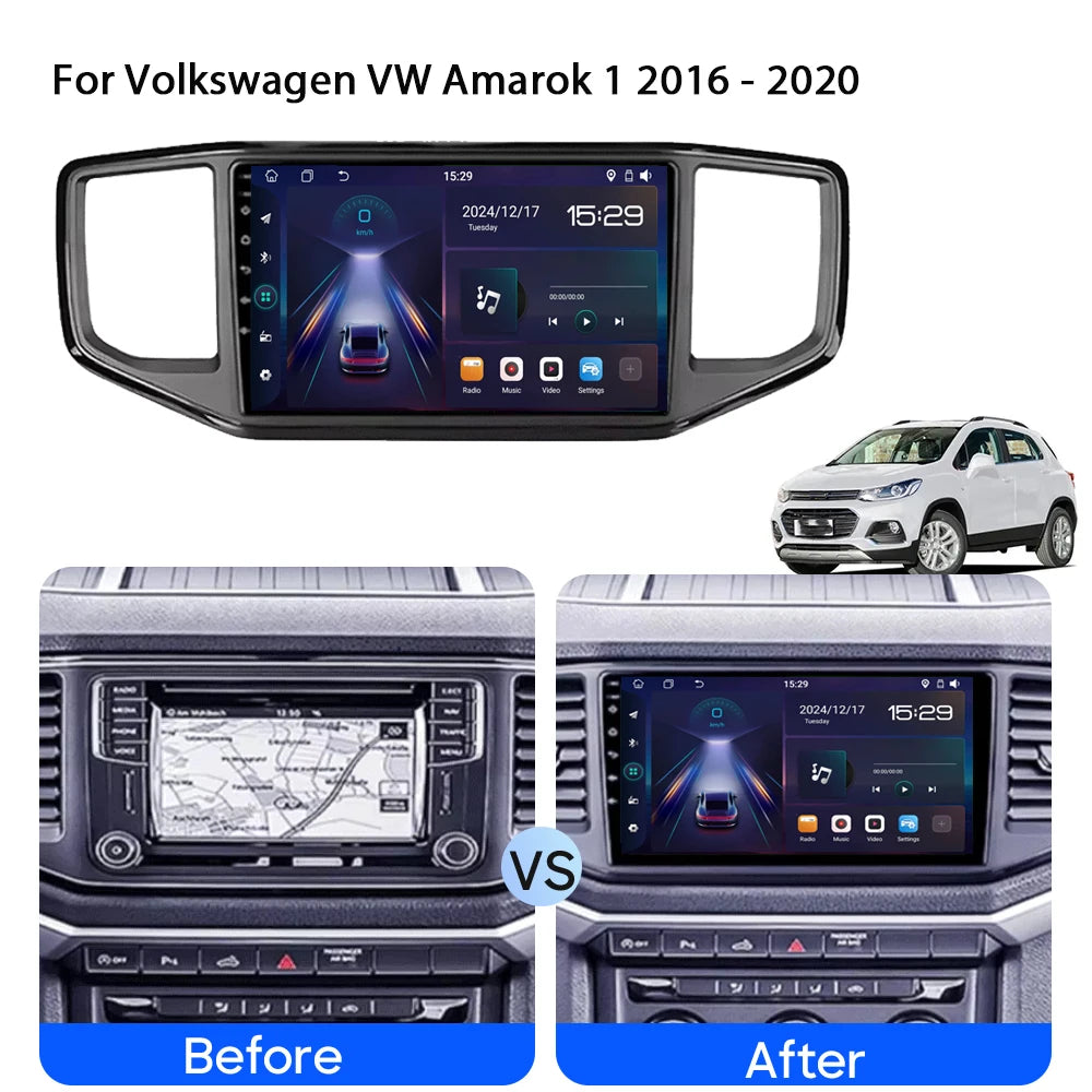 Carplay Car Radio For Volkswagen VW Amarok 1 2016 - 2020 Android Auto Stereo Multimidia Pl