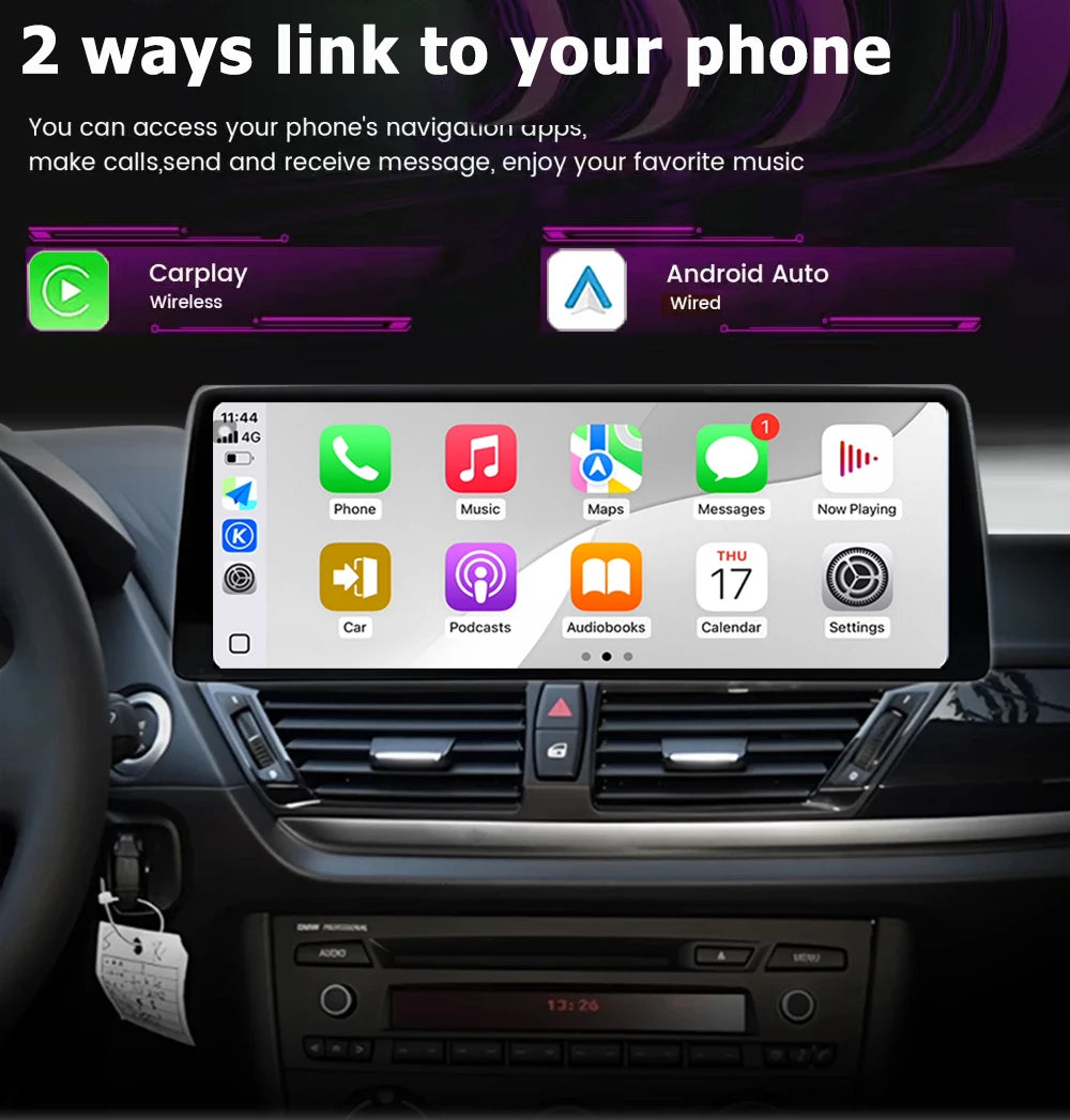 Android 16 Car Multimedia Player Carplay 12.3'' QLED Android Auto For BMW 6 Series F06 F12