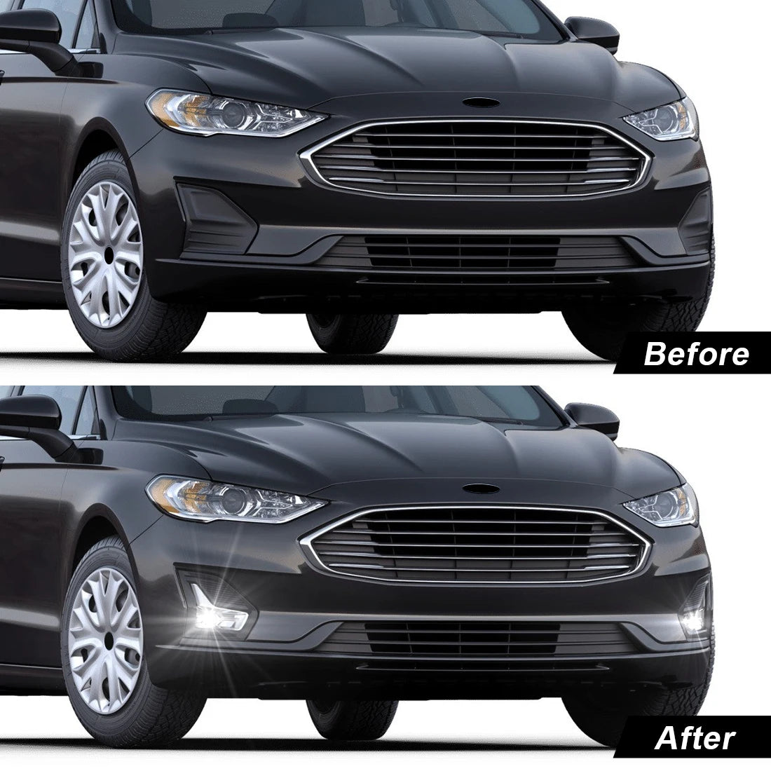 Led Fog Lamps For Ford Mondeo Fusion 2019 2020 Daytime Running Light DRL Car Front Driving | AUTOKITSHOP