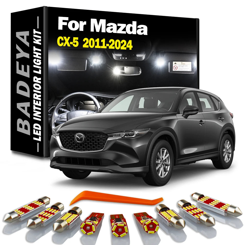 11-Piece LED Interior Light Kit for Mazda CX5 2011-2019 - Canbus Error-Free Interior Bulbs