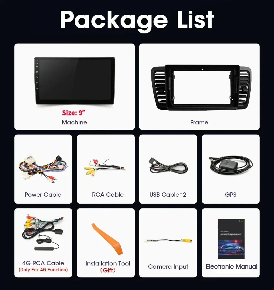 For Subaru Outback 3 Legacy 4 2003-2009 Car Radio Wireless Android 14 Multimedia Navigatio
