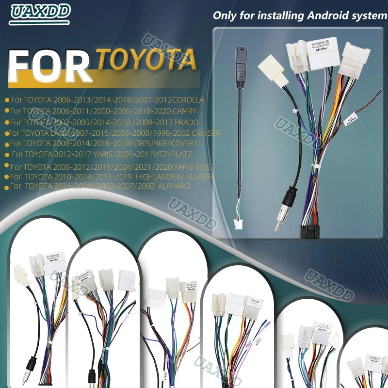 For Toyota LOW end cables 93-22 COROLLA 00-24 CAMRY 02-18 PRADO 98-24 CRUISER 99-20 YARIS