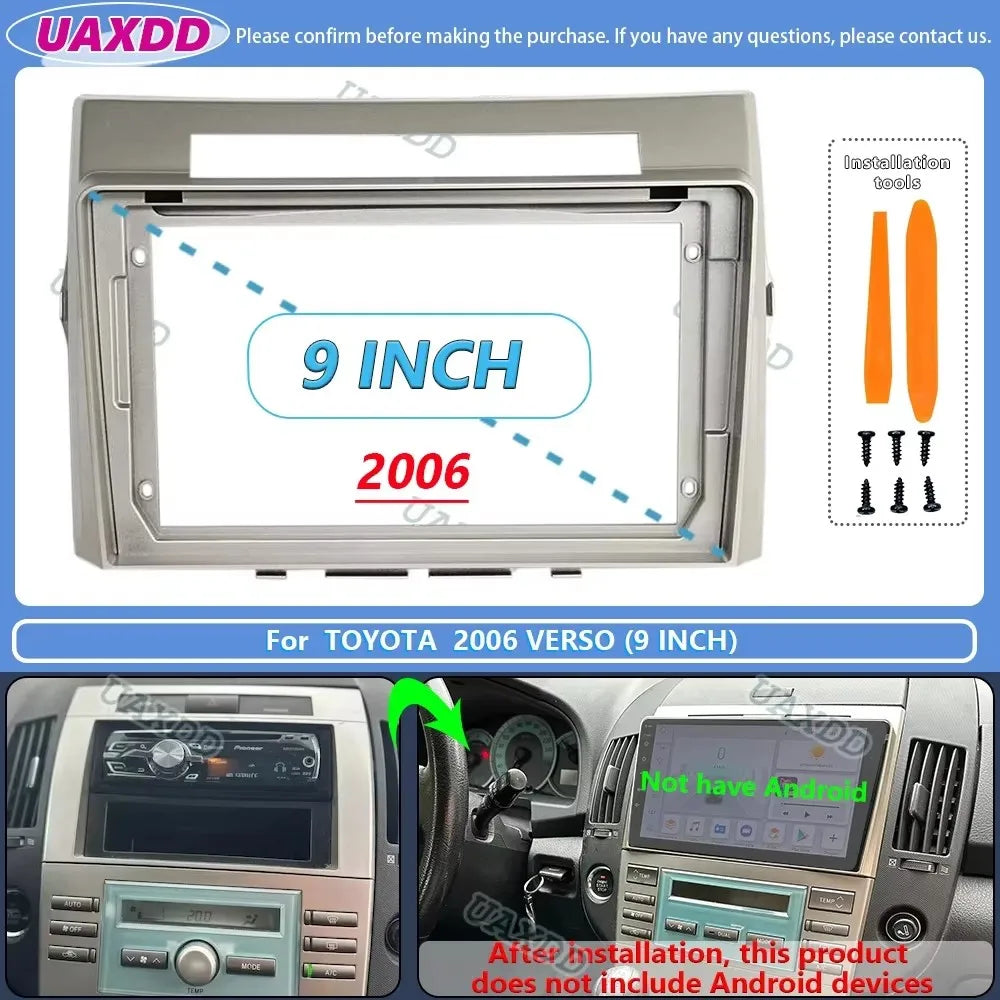 FOR 2006-2024 Toyota Verso-s EZ 2010-2016 Ractis 9inch Radio Android Stereo Frame Panel Fa