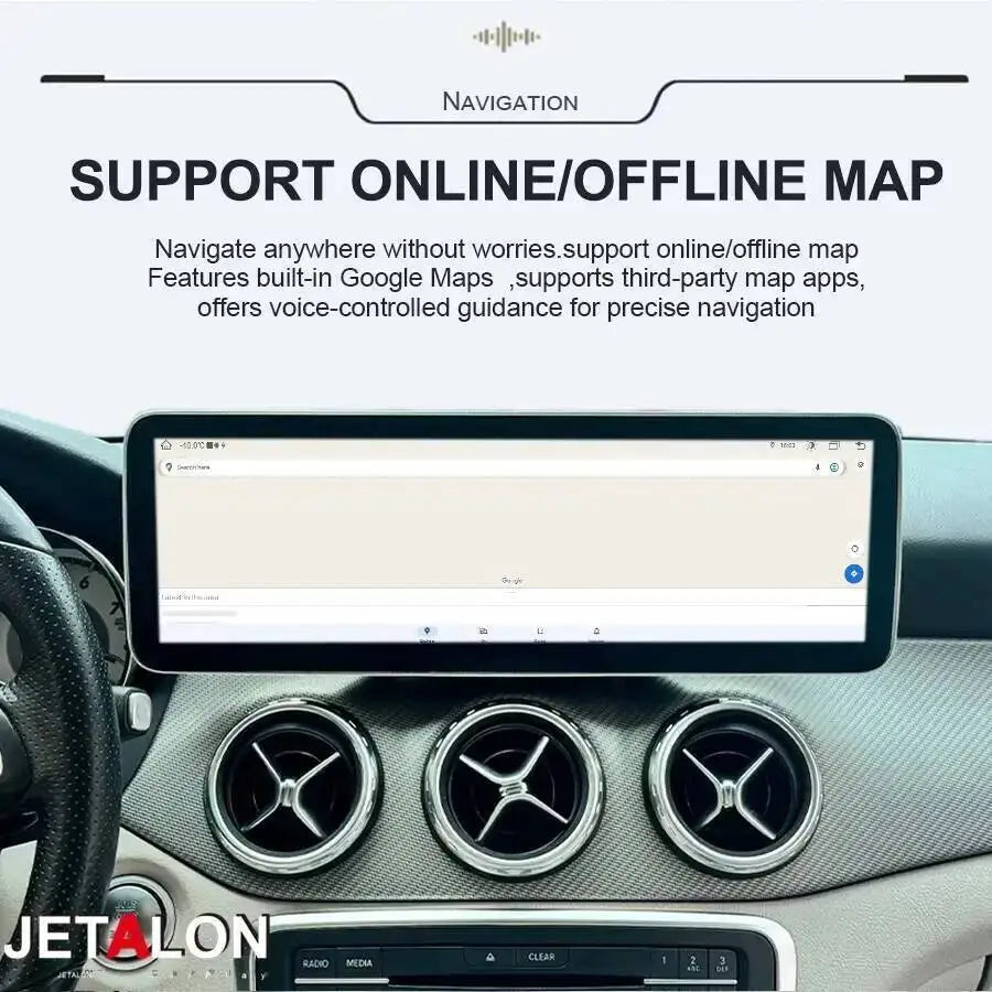 Multimedia Player Screen Wireless CarPlay Android Auto Bluetooth GPS Stereo 14.9" For Merc | AUTOKITSHOP