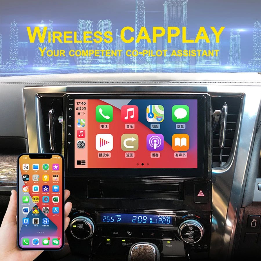For Toyota Alphard Vellfire 30 2015 -2020 Android 13 Car Auto Multimedia Video Player Ster | AUTOKITSHOP