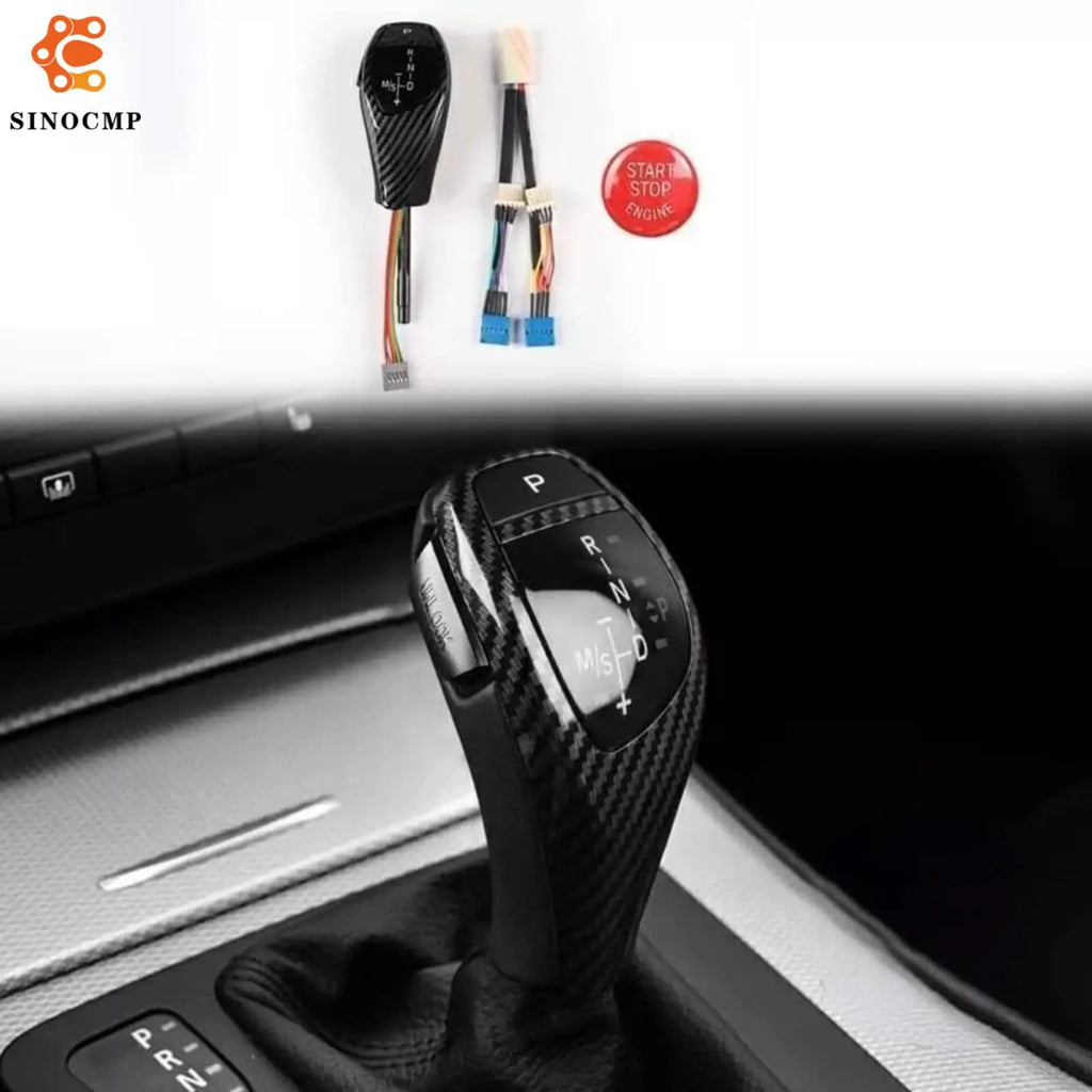 Carbon Fiber Style Automatic LED Shift Knob Gear Shifter For BMW 1 3 Series E90 E92 E93 E8