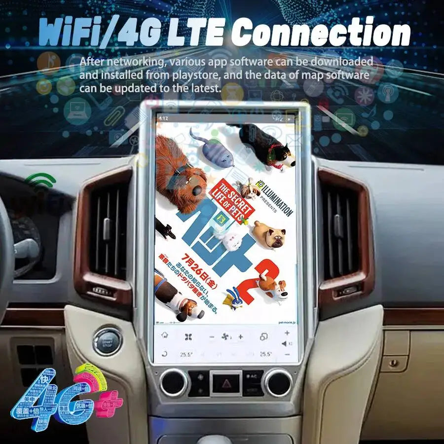 Car Radio For TOYOTA Land Cruiser 200 LC200 2016 - 2020 Wireless Carplay Multimedia GPS Na | AUTOKITSHOP