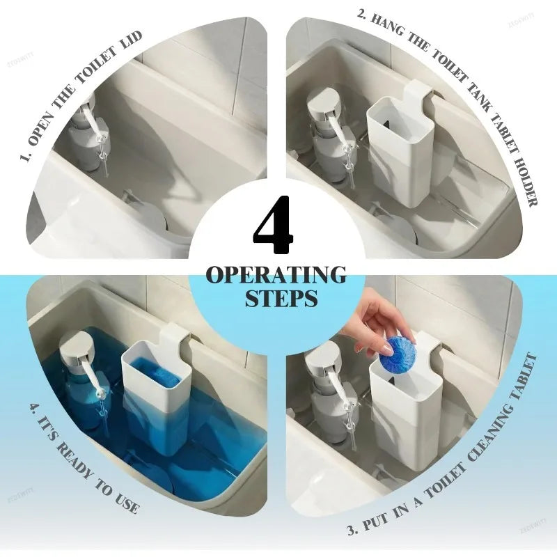 Slow Release Hanging Toilet Bowl Cleaner Box Solid Dispenser Spare Part For Toilet Tank Prolong  - Automotive LED Light