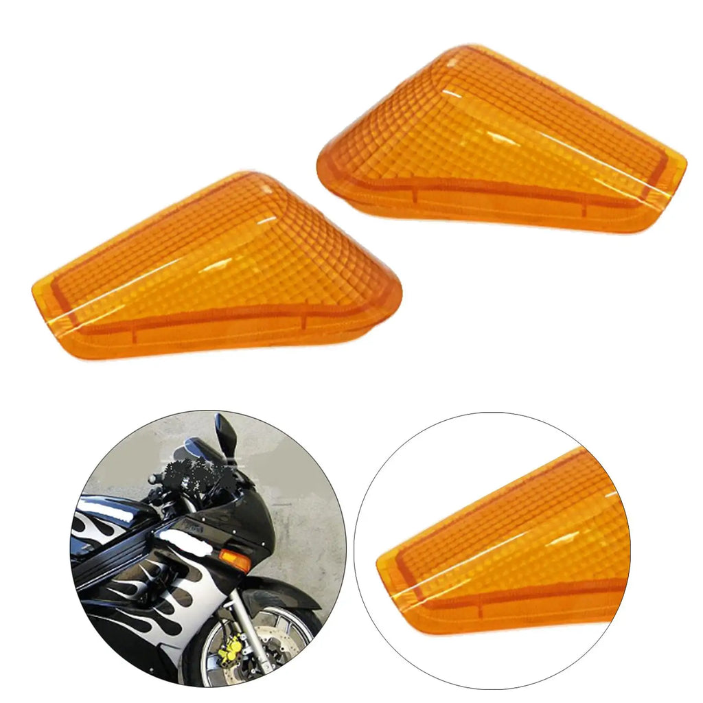 Turn Signal Indicator Light Lens Cover ABS Amber Direct Fit Blinker Lens for Kawasaki ZZR250 Fro - Automotive LED Light