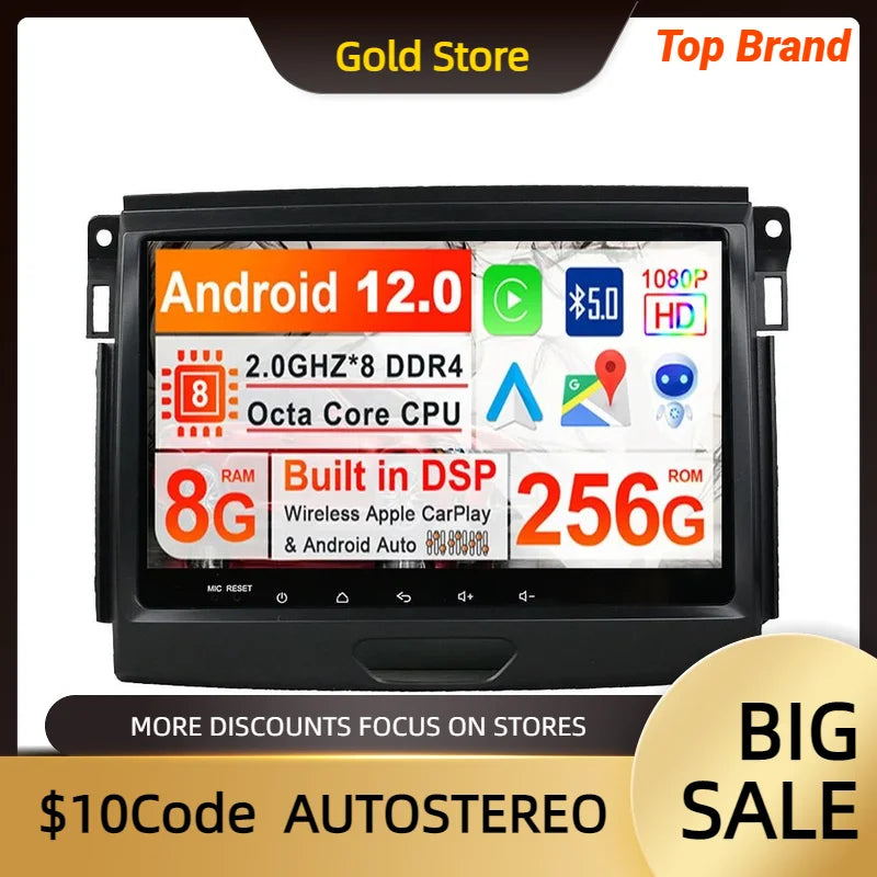 Carplay For Ford Everest Ranger T7 2016 2017 2018 2019 Carplay Android 13 Car DVD Player G