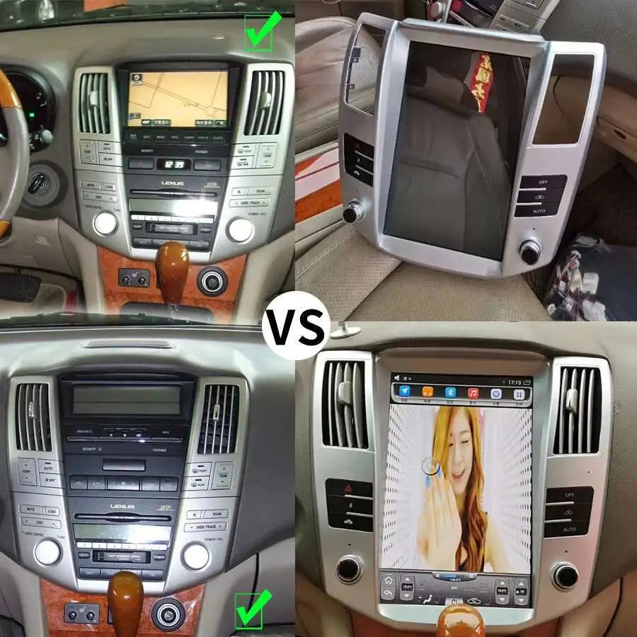 128G Android 14 IPS Screen Car GPS For Lexus RX300 RX330 RX350 RX400h Toyota Harrier Radio