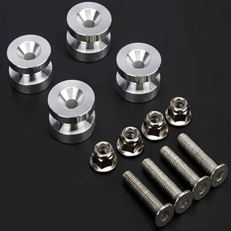 4Pcs Motorcycle Top Rear Luggage Tool Box Case Trunk Bracket Bushing Pad Spacers Buckle Quick Fi - Automotive LED Light