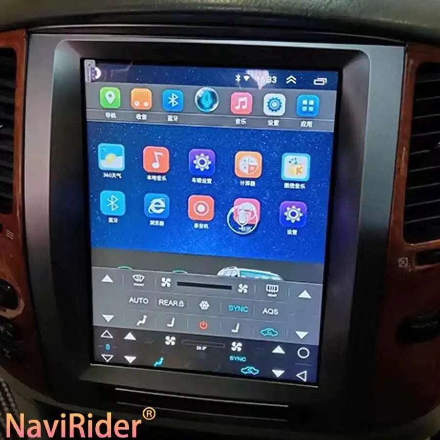 12.1inch Car Radio Screen Android 14 Multimedia Video Player 128GB GPS For Toyota LC100 20