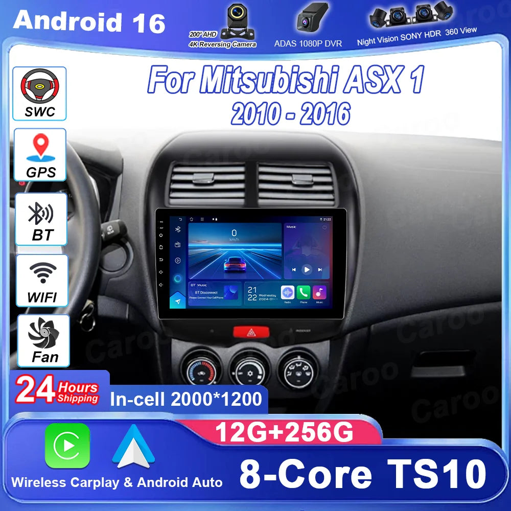 Car Android GPS Navigation For Mitsubishi ASX 1 2010 2011 2012 2013 2014 2015 2016 Auto Ra