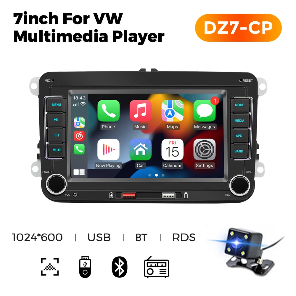 Support Carplay Android AUTO Car Radio for VW Volkswagen Skoda Octavia Golf 5 6 Touran Pas | AUTOKITSHOP