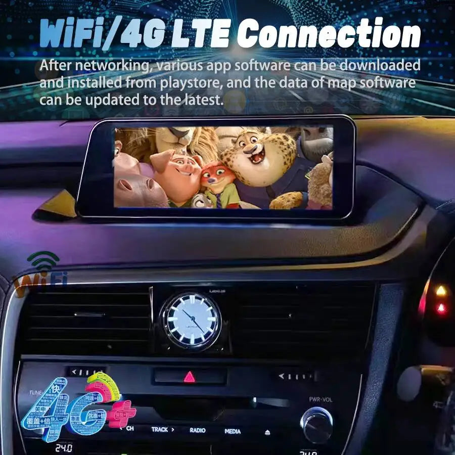 RHD 12.3" Car Radio For Lexus RX RX330 RX350 2016-2019 Android Screen GPS Multimedia Playe