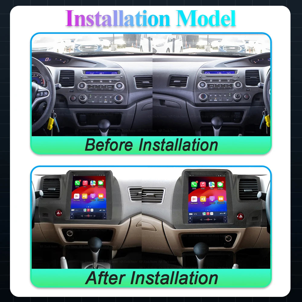 9.7 Inch For Honda Civic 5 2005 2006 2007 2008-2012 Car Radio Android 16 Multimedia Video  | AUTOKITSHOP