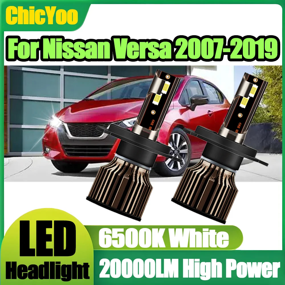 3570 csp chips 6500K White H4 LED Headlights 20000LM Headlamps Plug and Play Car Headlamps