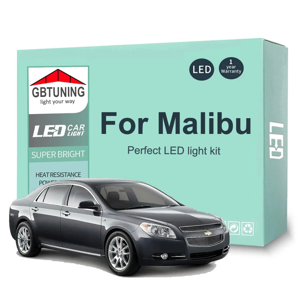 LED Interior Light Kit for Chevrolet Chevy Malibu 2008-2016 - Canbus Dome Map Door Trunk Bulbs | AUTOKITSHOP