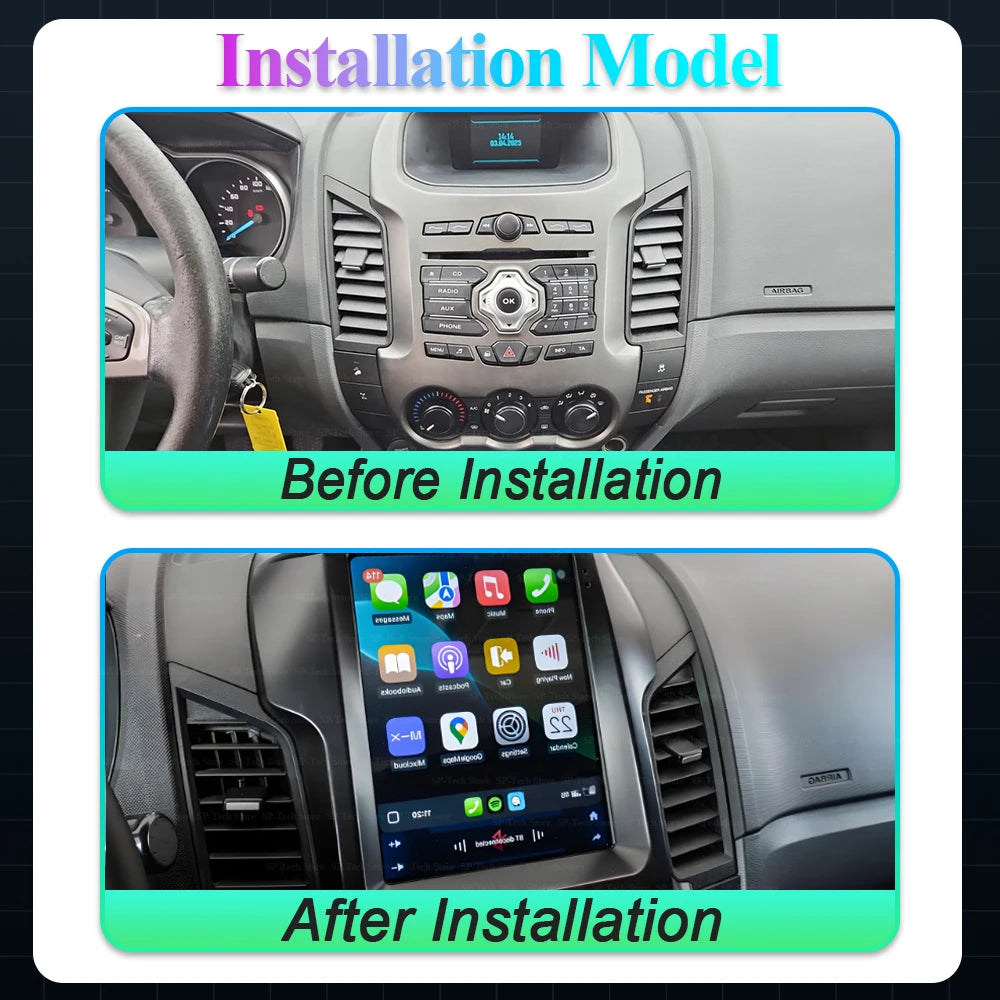 9.7 Inch Android 16 For Ford Ranger 2012 2013 2014 2015 Car Radio Stereo Auto Carplay Gps  | AUTOKITSHOP