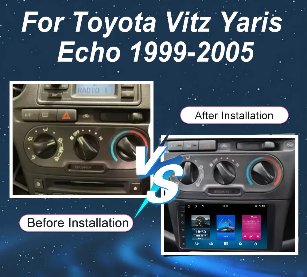 Car Dvd Android Carplay Auto For Toyota Vitz Yaris Echo 1999 -2005 Auto Radio Stereo GPS N