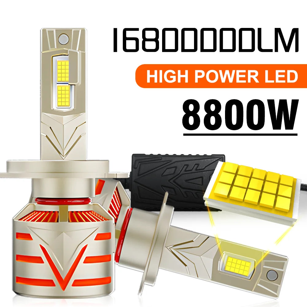 8800W 16800000LM H7 H4 H11 Led Headlight High Power 9980 CSP Canbus H1 H8 9005 HB3 9006 HB