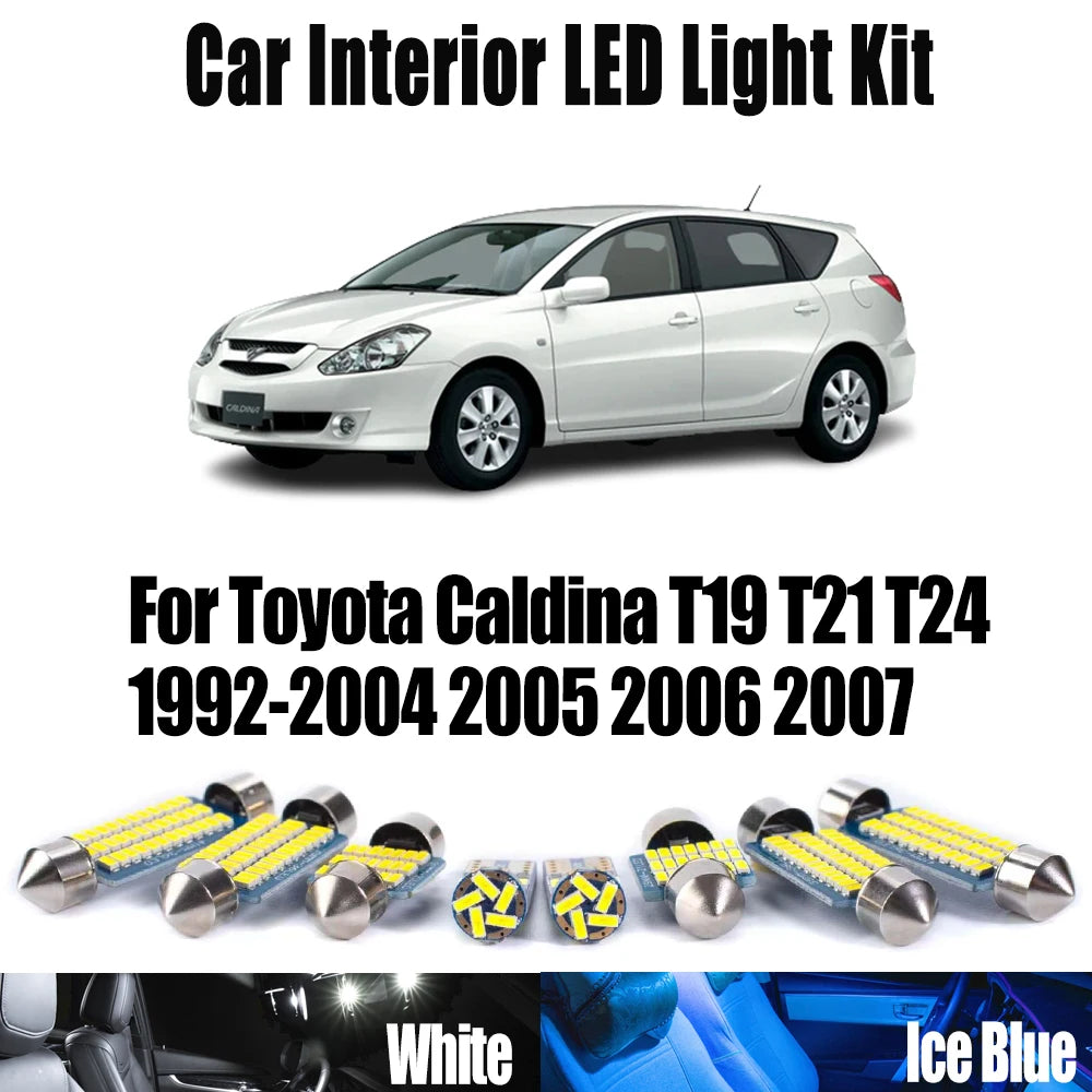 LED Interior Light Kit for Toyota Caldina T19 T21 T24 1992-2003 - Canbus Dome Map Door Trunk Bulbs | AUTOKITSHOP