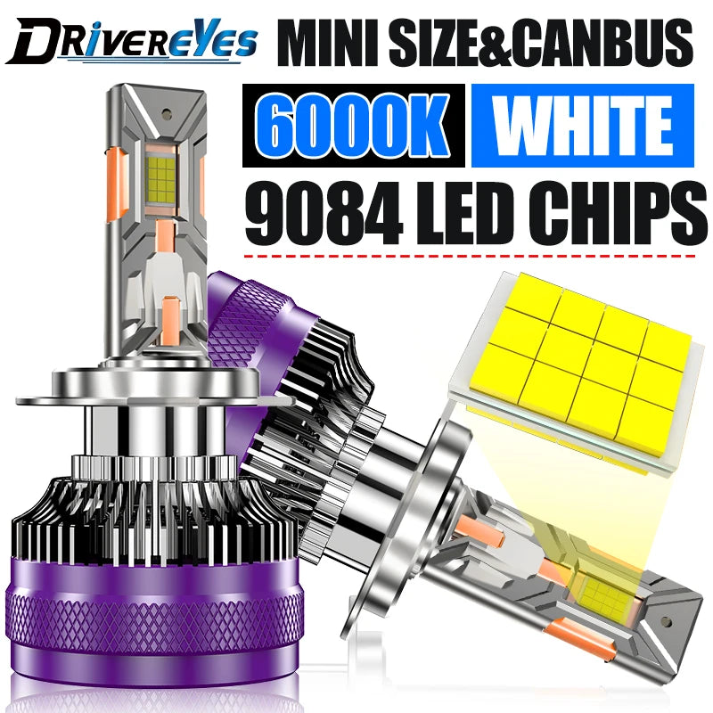 H7 LED Car Headlight H4 Power Canbus 24PCS 9084 CSP 6000K Led H11 H8 H1 HB3 9005 HB4 9006