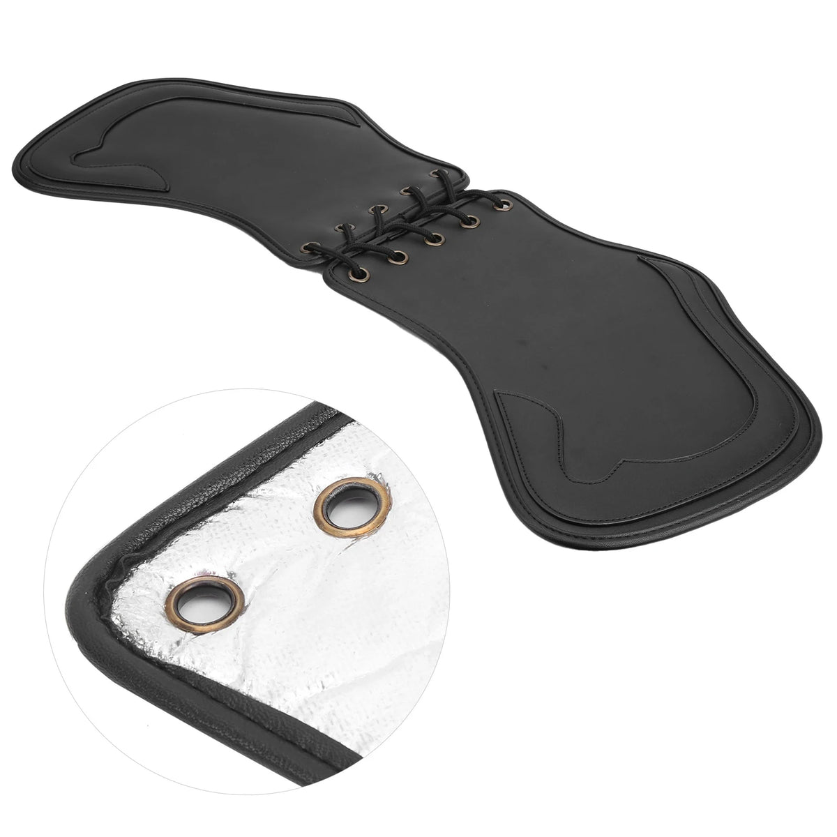 2Pcs Motorcycle PU Heat Deflector Engine Heating Insulation Cushion Saddle Guard Motorcycle Acce - Automotive LED Light