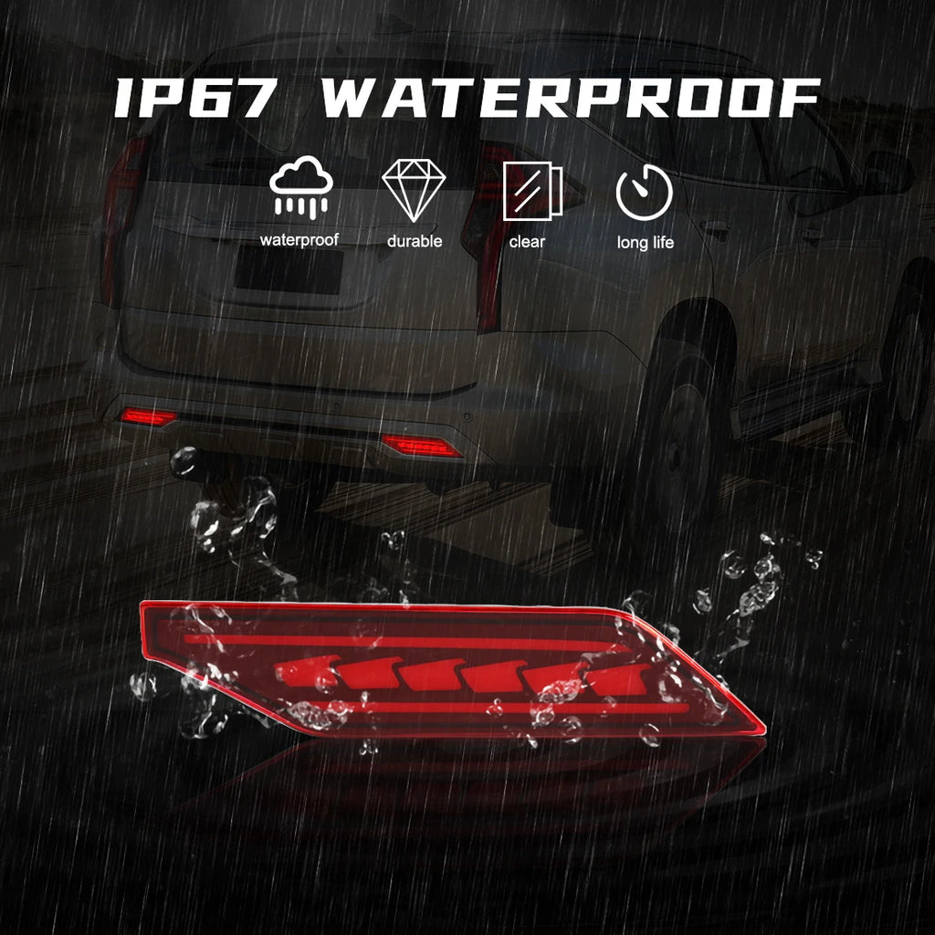 LED Bumper Reflector Lights For Mitsubishi Pajero Shogun Montero 2019 2020 2021 Dynamic Tu | AUTOKITSHOP
