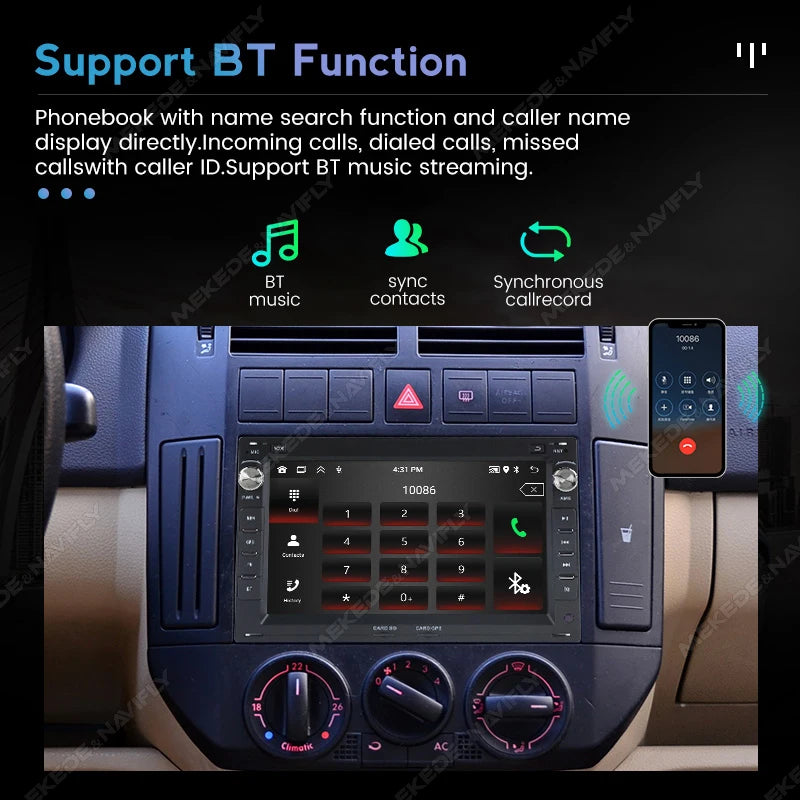 For VW Passat B5 MK4 MK5 Golf 4 Polo Bora Jetta T5 Android 15 2+64G 2 Din Car Radio Wirele