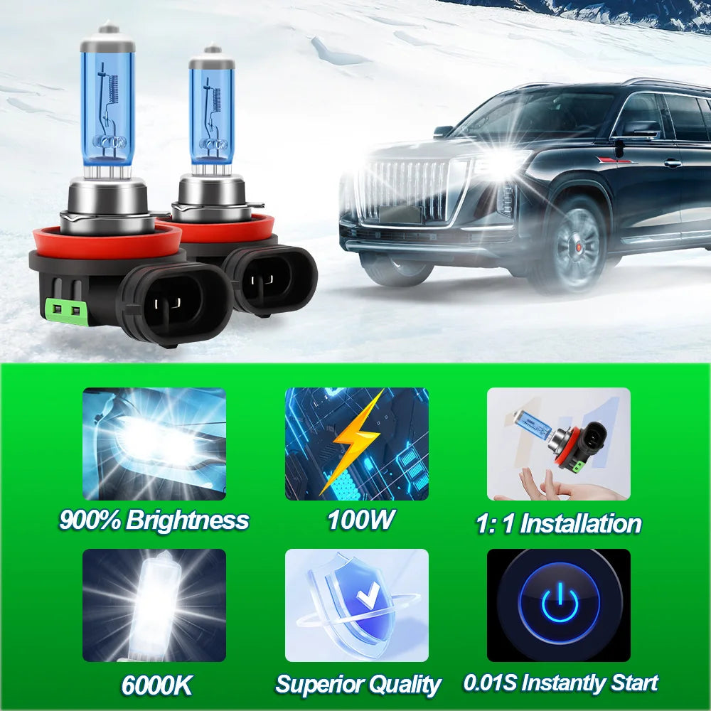 Halogen Headlight Bulbs For Subaru Outback 2015 2016 2017 2018 2019 High Beam Low Lights 6