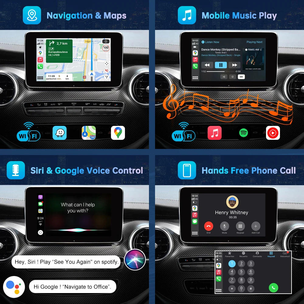 Road Top CarPlay Decoder for Mercedes Benz V Class W447 2014-2018 Vito Viano NTG5.0 with A | AUTOKITSHOP