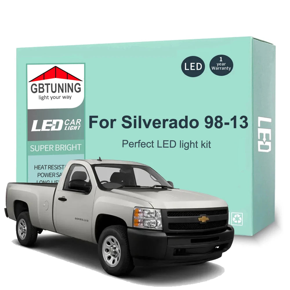 LED Interior Light Kit for Chevrolet Chevy Silverado 1998-2009 - Canbus Dome Map Door Trunk Bulbs | AUTOKITSHOP