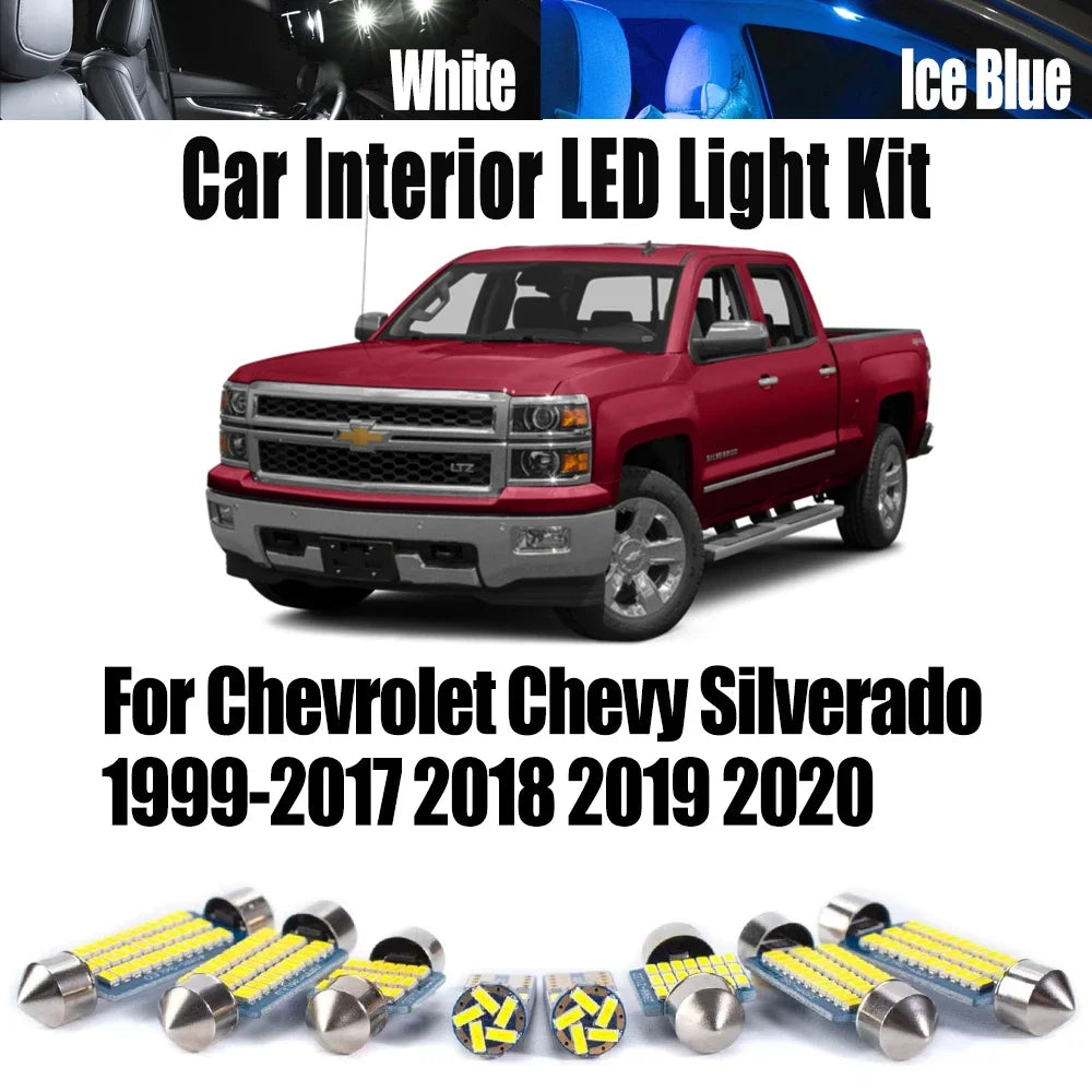 LED Interior Light Kit for Chevrolet Chevy Silverado 1999-2017 - Canbus Dome Map Door Trunk Bulbs | AUTOKITSHOP
