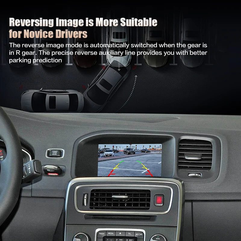170 ° HD Reversing Rear View Camera For Volvo XC60 XC70 V50 V60 V70 S90 Parking Line Mirro